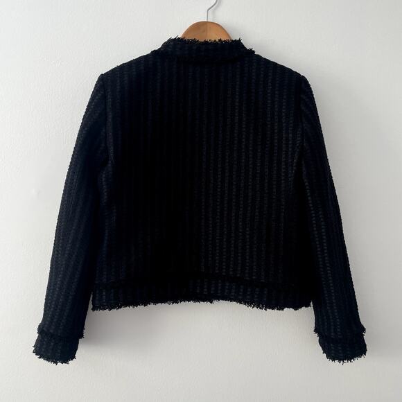 SAND Copenhagen Chili Tweed Jacket Size 38 Black Fringe - Picture 3 of 16